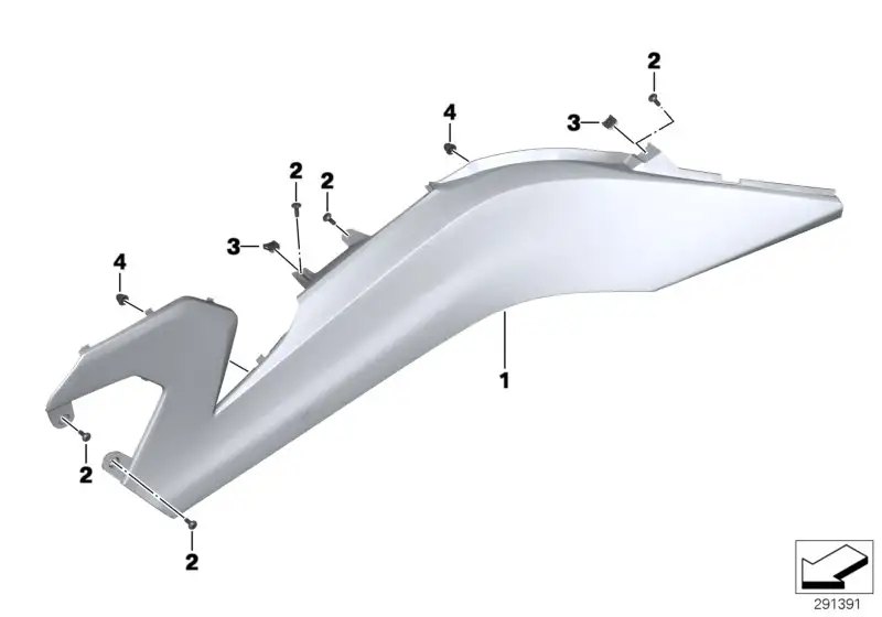 BMW Seitenverkleidung rechts K19 46637725044
