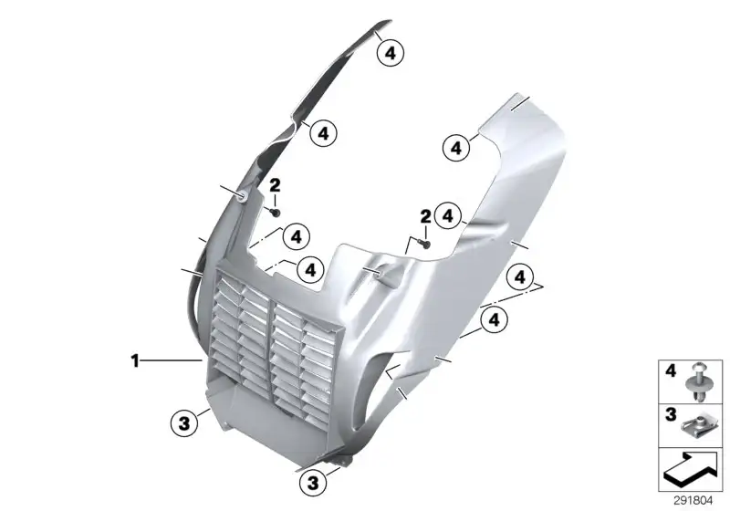 BMW Kühlerblende 46637725014 - Bildposition 01