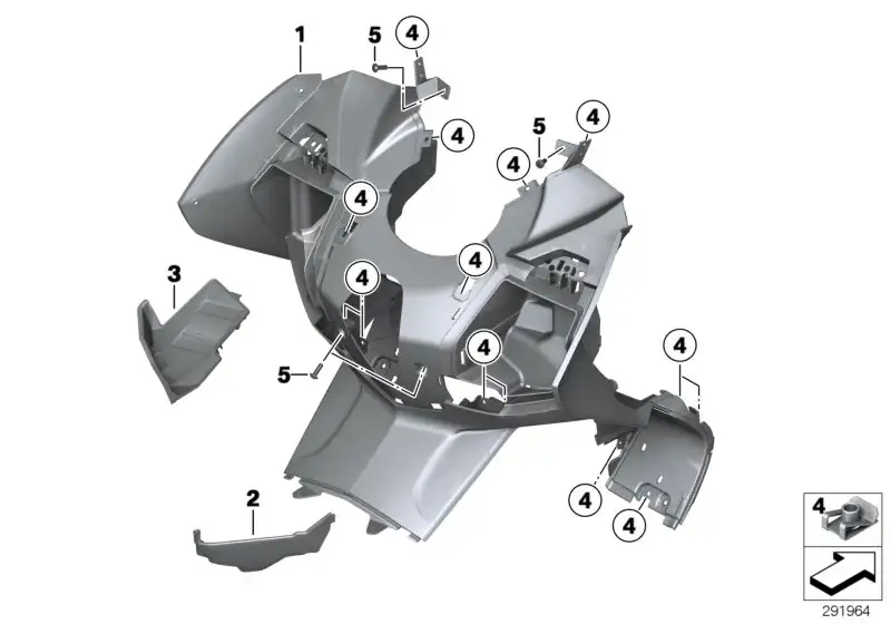 BMW Beinschild oben K19 46638556388