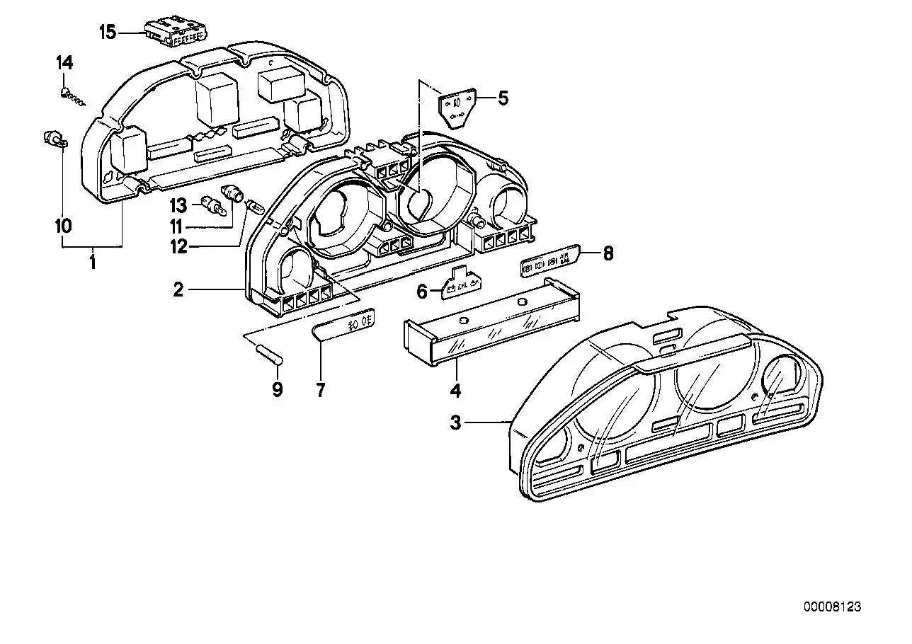 BMW Kontroll-Symbol E32 E34 62111378587