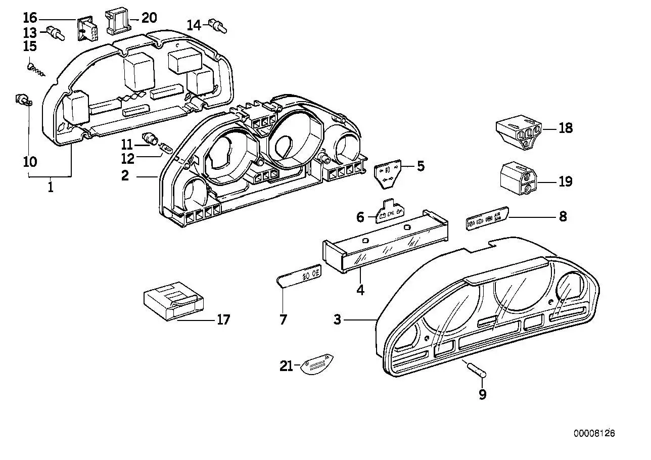 BMW Kontroll-Symbol E34 62111391256