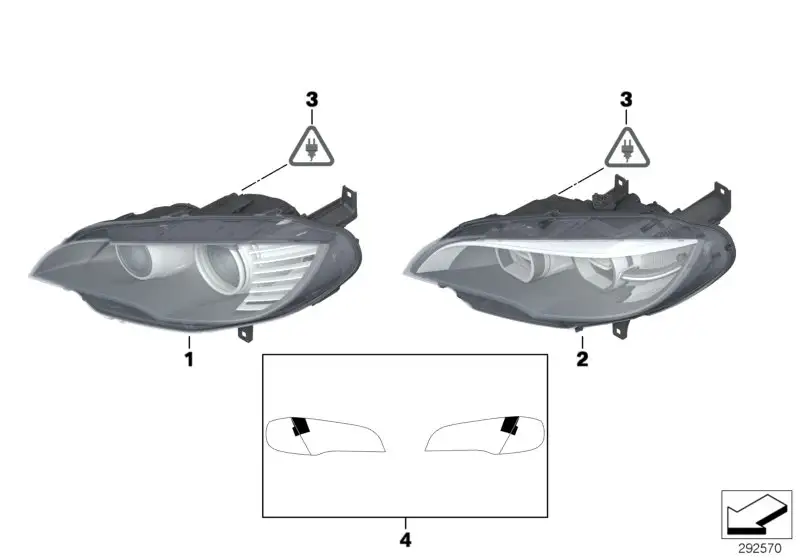 BMW Scheinwerfer LED rechts E70 E71 63117359366 - X5 E70, X6 E71