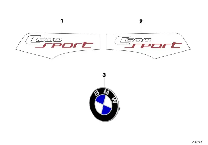 BMW Schriftzug links K18 51148523887