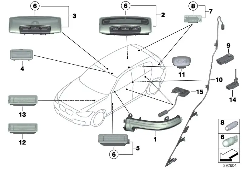 BMW Innenleuchte vorn 63319312495 - Bildposition 03