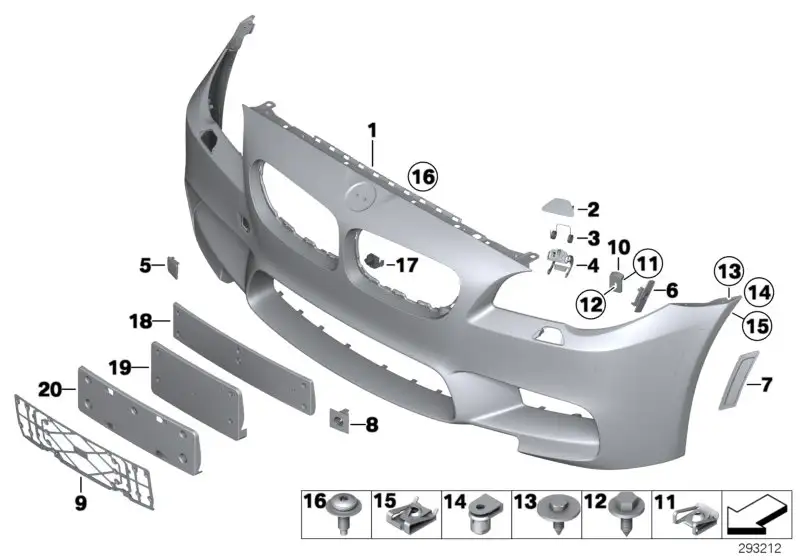 BMW Halter links F10 51118049079
