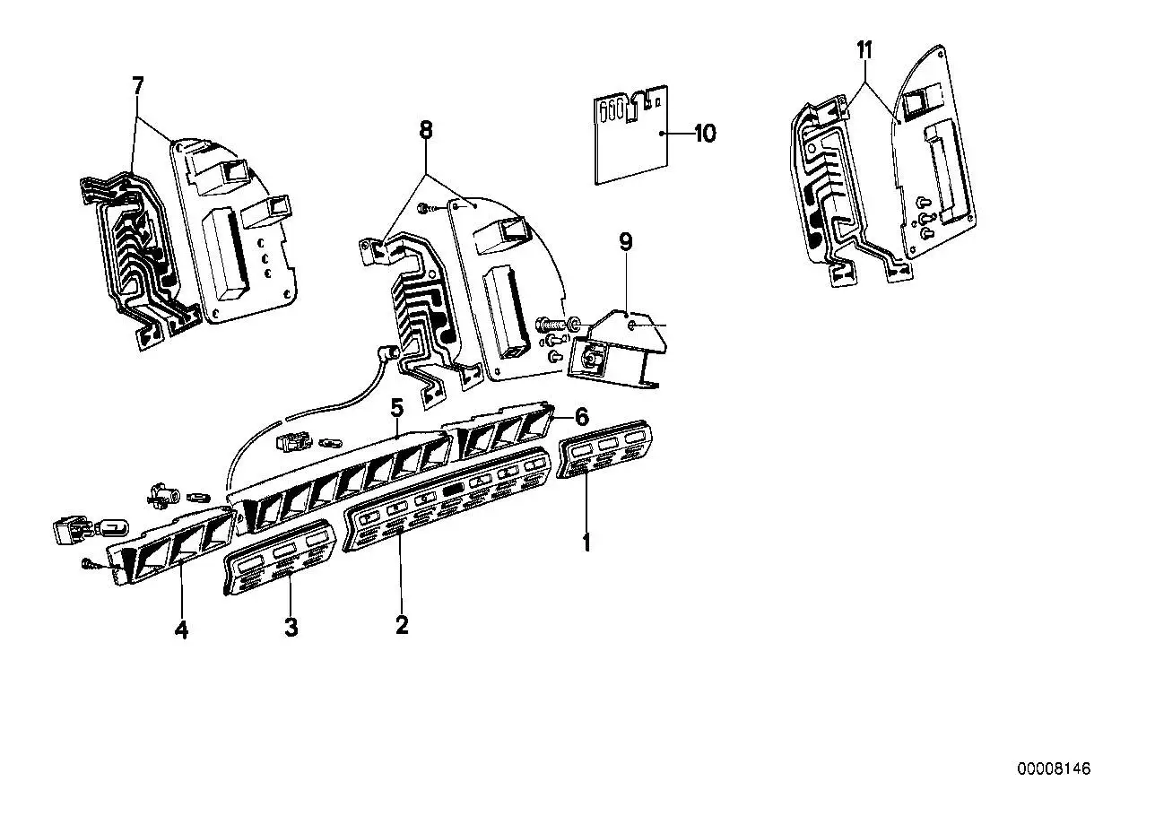 BMW Instrumententrägerplatte links E12 62111359169 - Bildposition