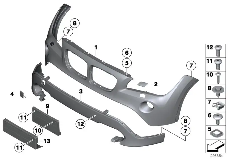 BMW Abdeckung Abschleppöse vorne E84 51117345034 - X1 E84 SAV / B