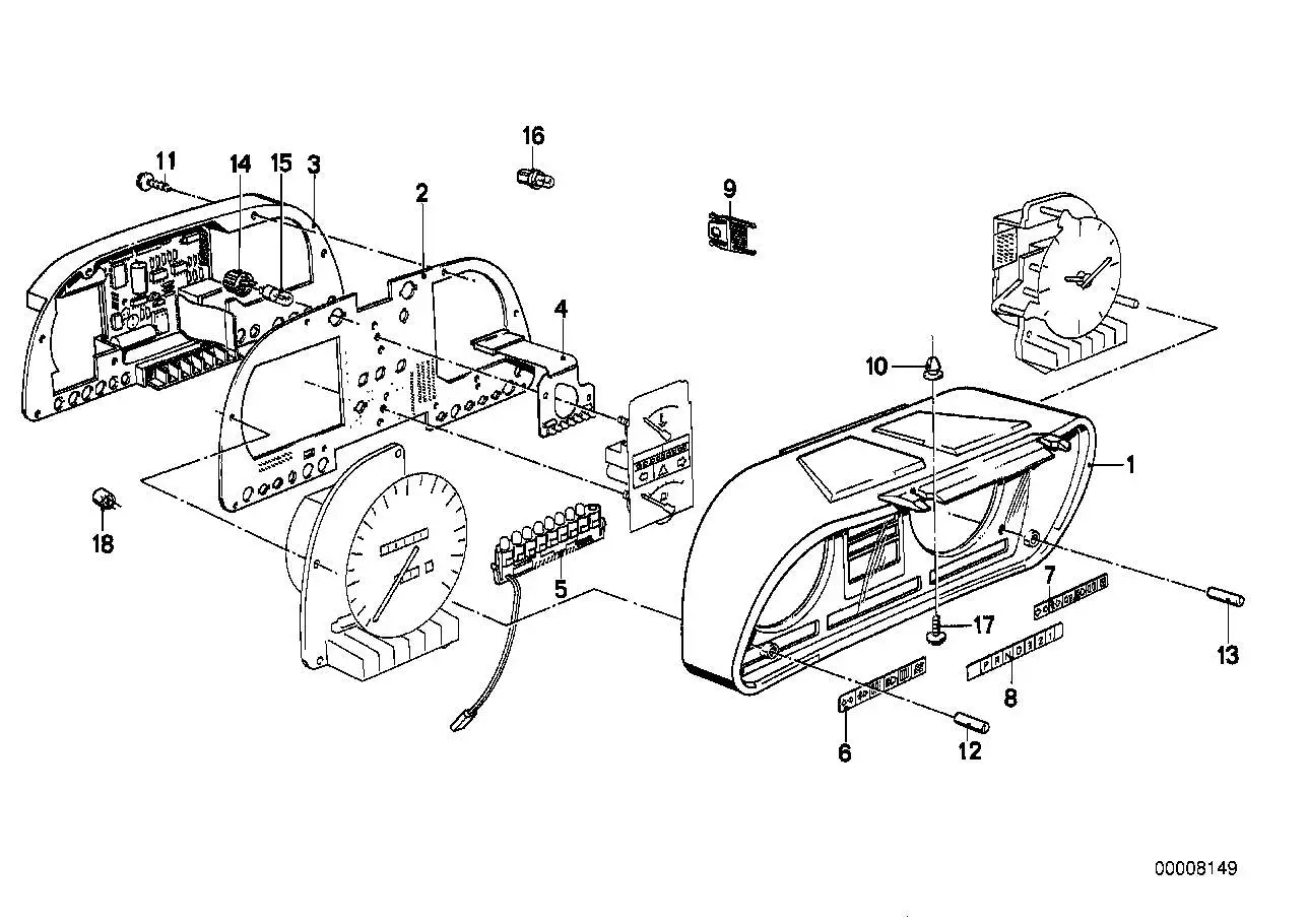 BMW Leiterplatte E23 E24 E28 62111369986