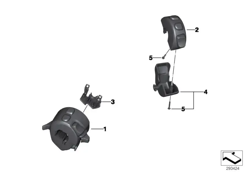 BMW Einlegeblatt Kombischalter 01498550834