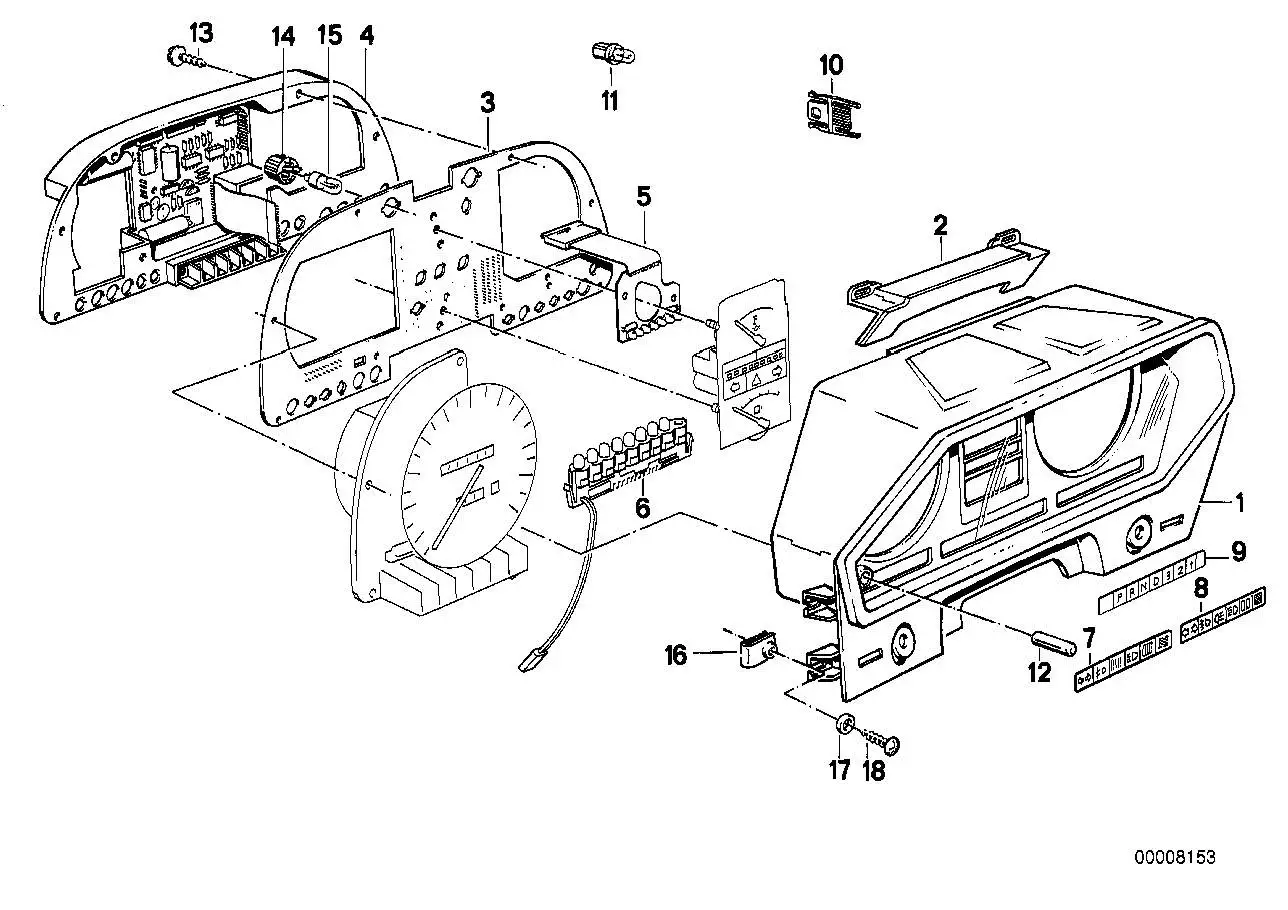 BMW Kontroll-Symbolleuchte rechts E23 E24 62111376709