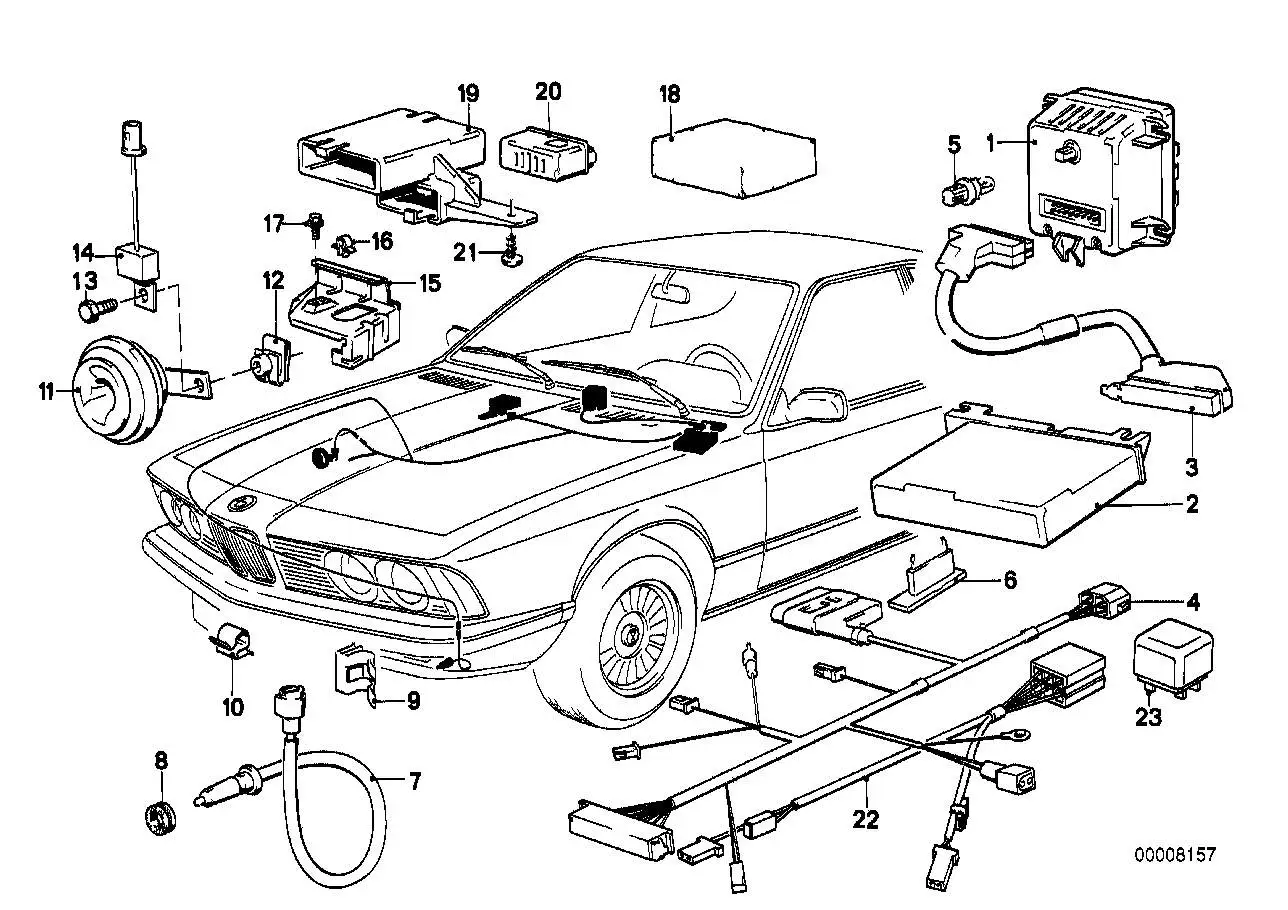 BMW Bedienungselement Bordcomputer E23 E24 65811367660 - 6er E24,