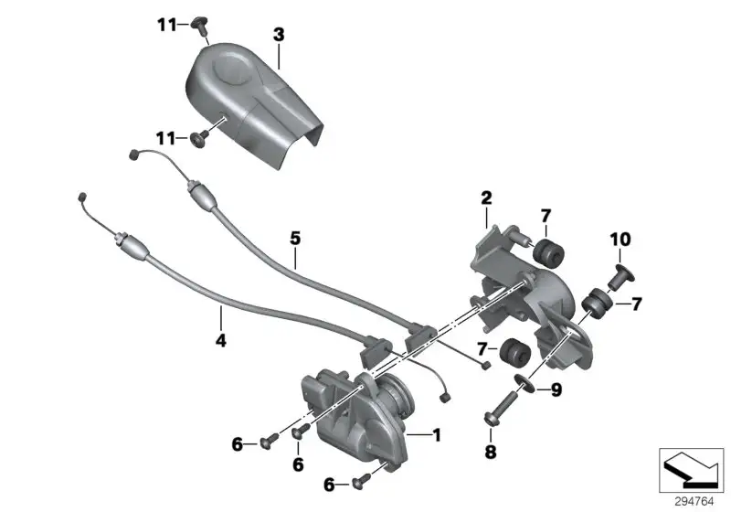 BMW Bowdenzug Abgasklappe Schliesser K50 K51 K52 K53 K54 18517726