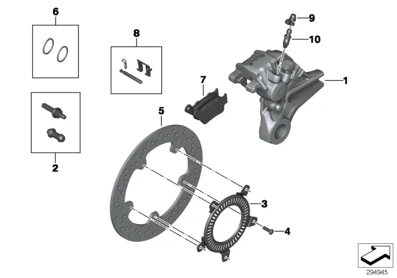 BMW Bremsscheibe hinten K42 K46 K47 K67 34217713188 - Bildpositio