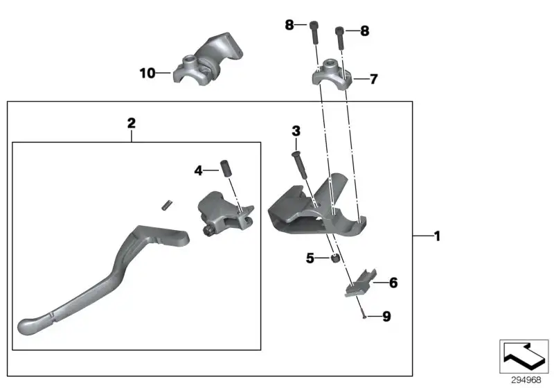 BMW Kupplungsarmatur einstellbar K70 K71 K72 K73 K75 32728523463
