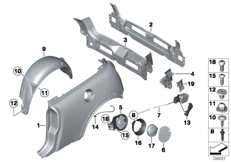 BMW Einfüllklappe grundiert 51177061286 - MINI R50