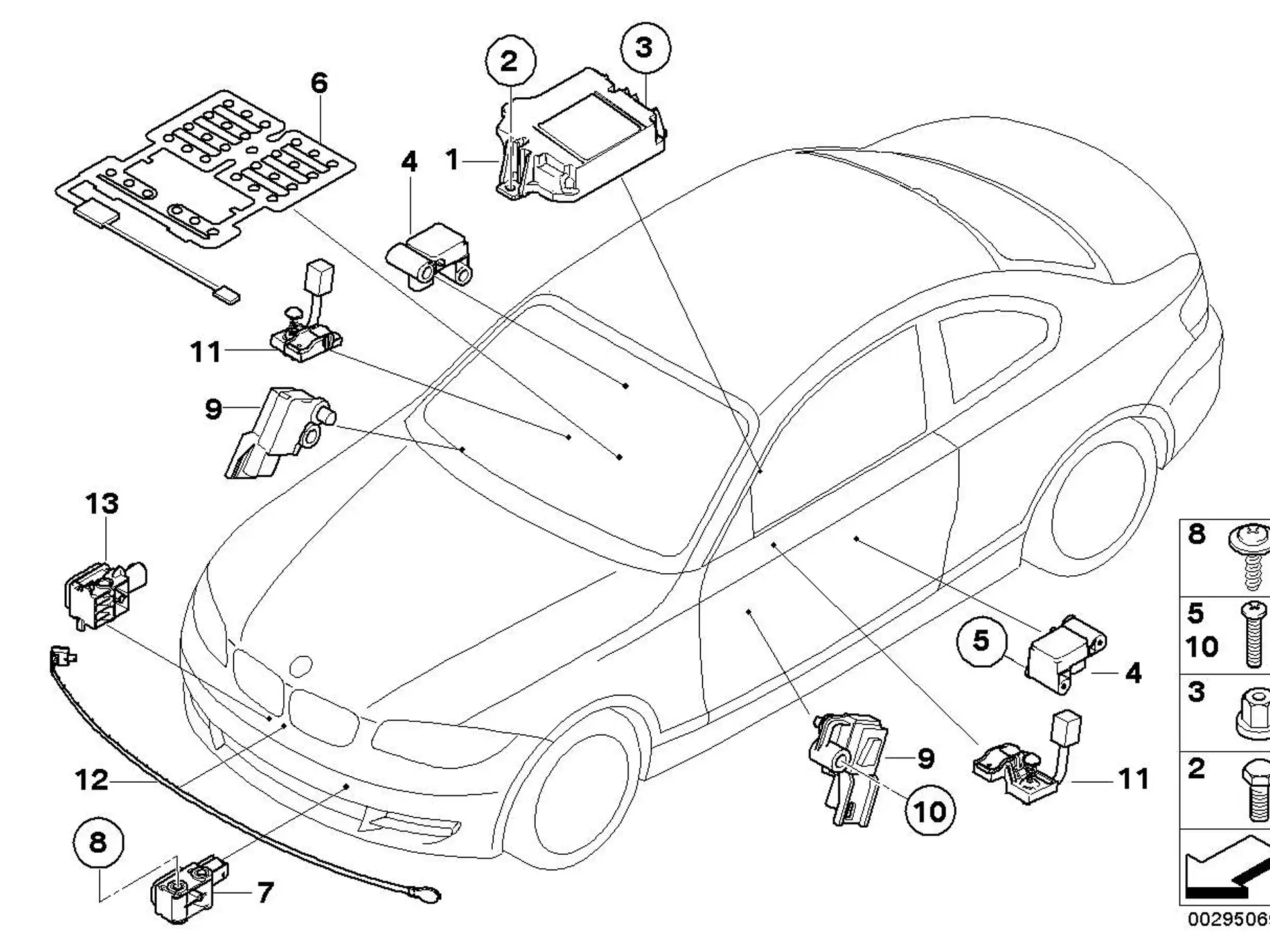 BMW Sensormatte Beifahrersitzerkennung E81 E82 E87 E88 E89 65779153118