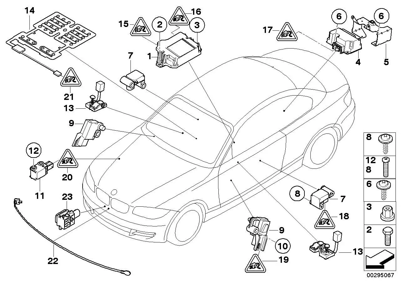 BMW Sensor Tür E60 E61 E63 E64 E83 E88 E93 R55 R56 65779118167