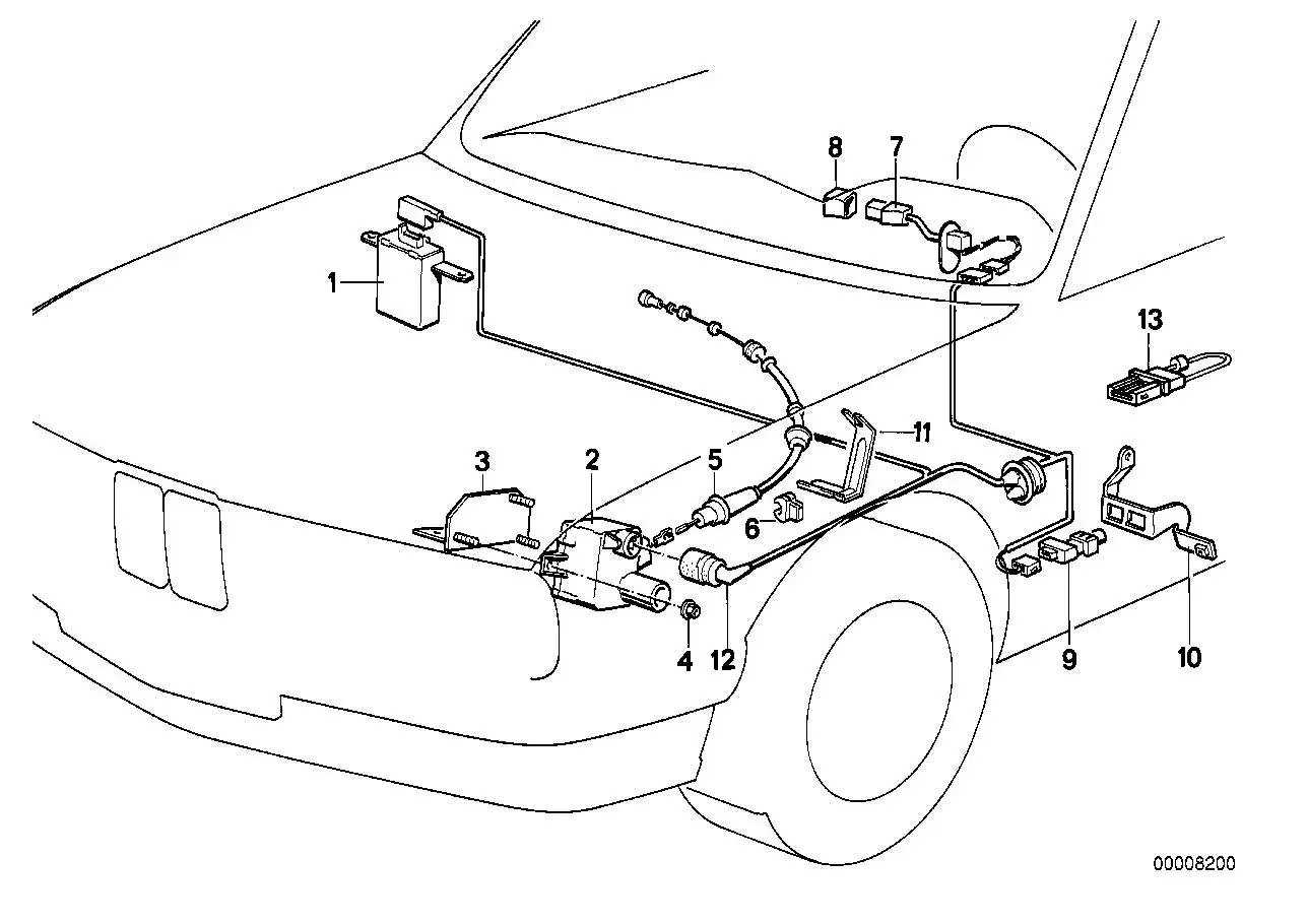 BMW Halteplatte Stellantrieb E34 65718355136 - Bildposition 03