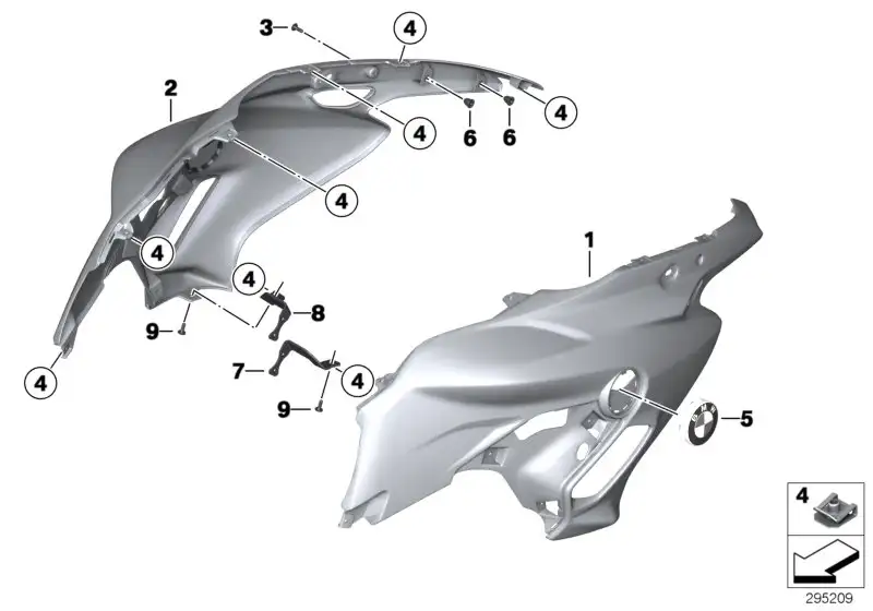 BMW Verkleidungsseitenteil links K70 46638529011