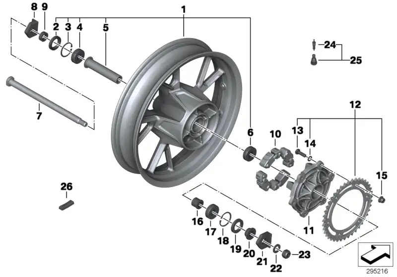BMW Dämpfer K70 K71 K72 K73 K75 33117712298