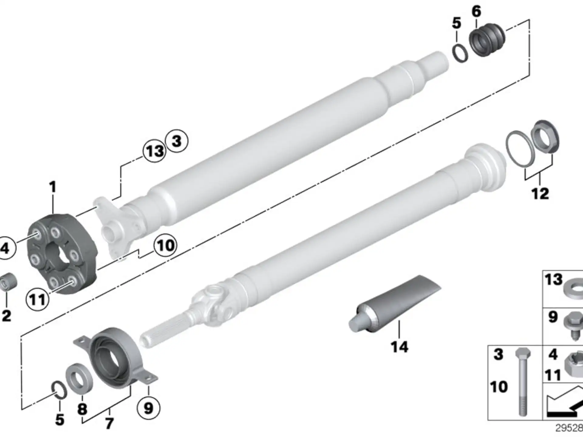 BMW Mittellager Aluminium E70 E71 E72 F15 F16 F25 F26 26127558745