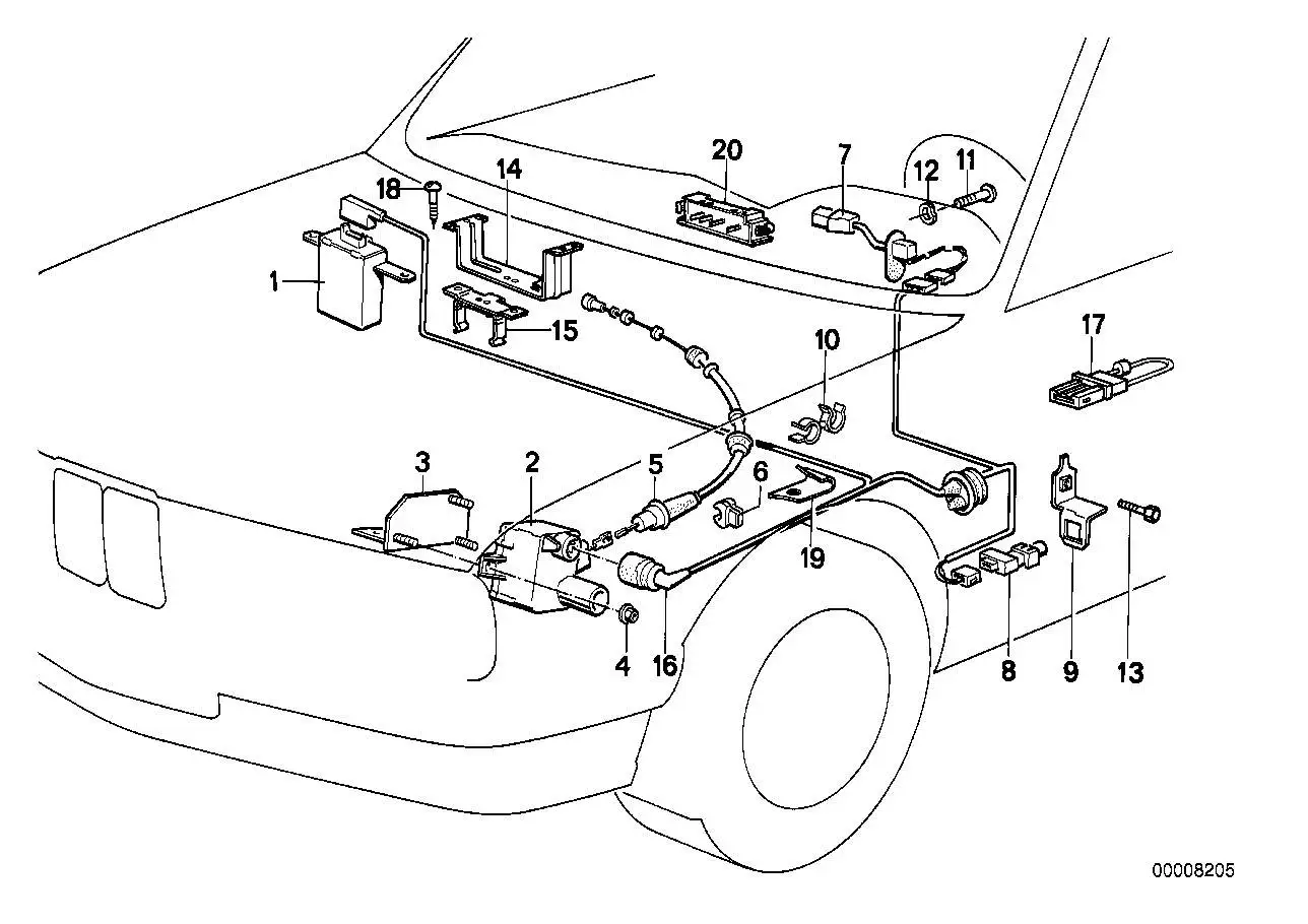 BMW Überbrückungskabel Kupplungsschalter E24 E30 E31 E32 E34 E36