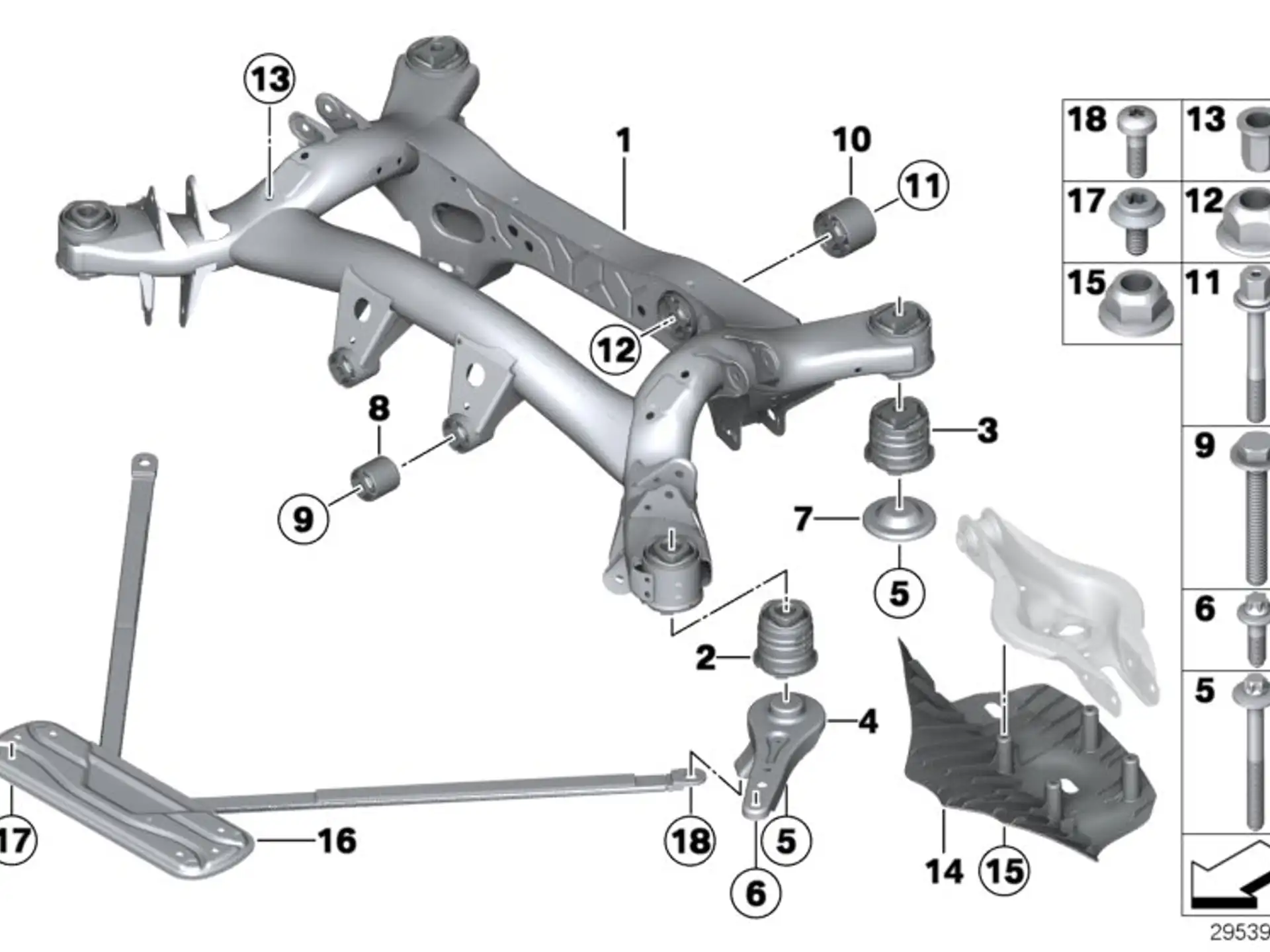 BMW Schubstrebe links F21 F22 F23 F31 F32 F33 F34 F36 33326793651