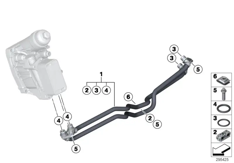 BMW Halter Ölkühlerleitung F01 F02 F06 F07 F10 F11 F12 F13 F15 F1