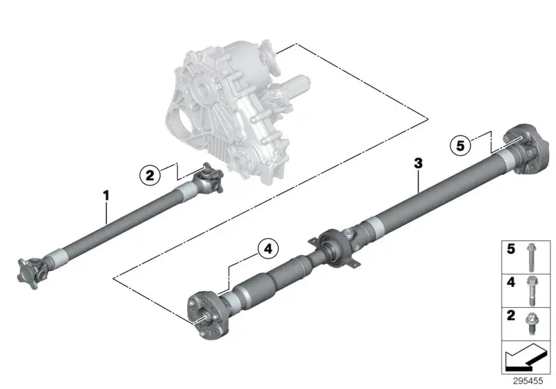 BMW Gelenkwelle hinten E84 E90 E91 E92 26107572661 - Bildposition