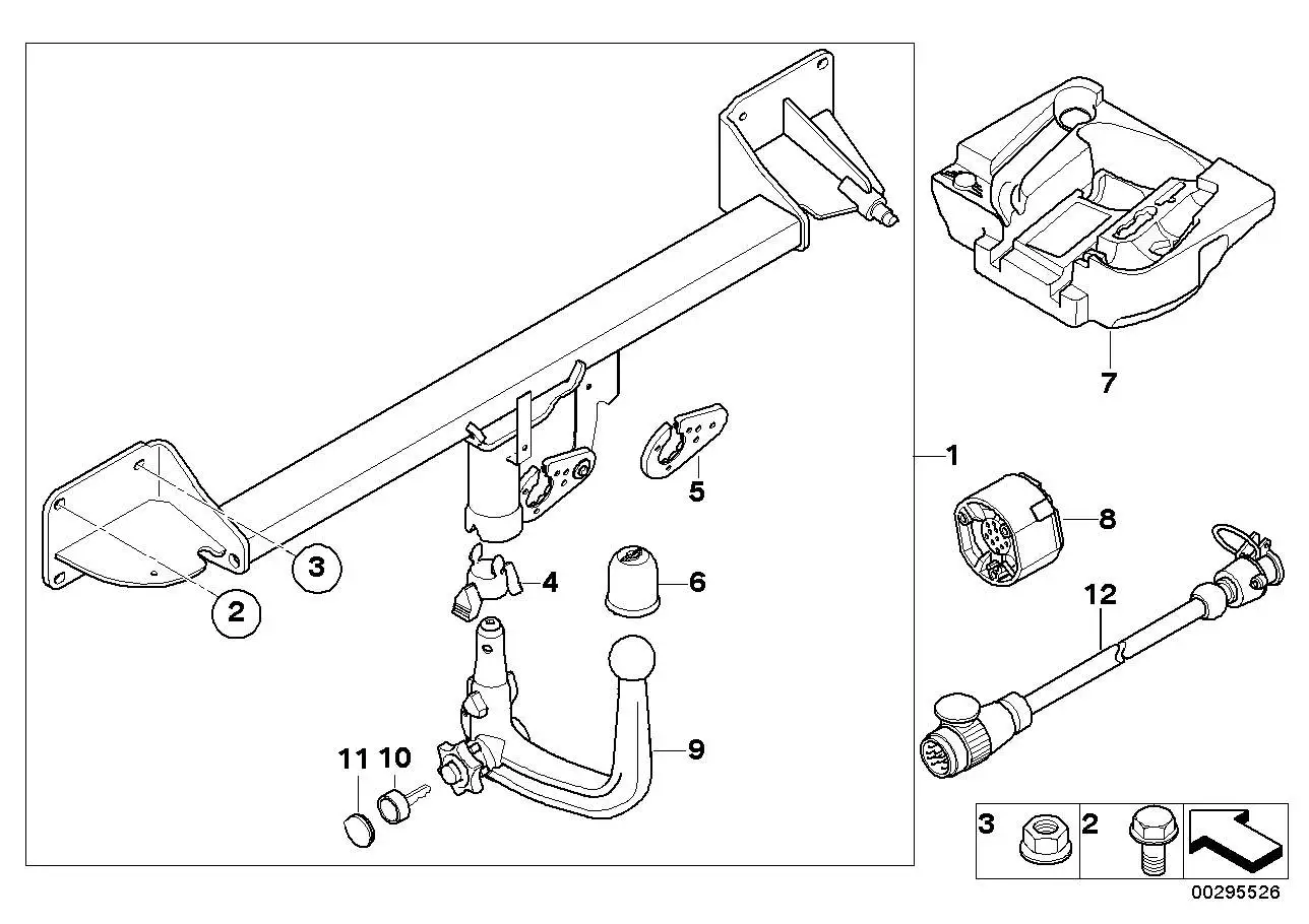 BMW Schutzkappe Kugelkopf R50 R52 R55 71606758771 - Bildposition