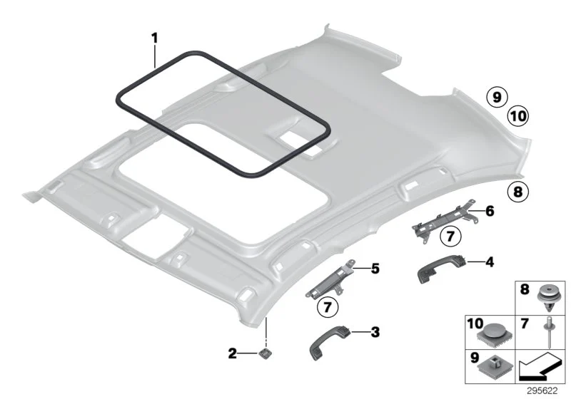 BMW Haltegriff hinten rechts F10 F11 F20 F21 F25 F30 F31 F34 F80 F90 F95 F97 G01 G05 G07 G11 G12 G16 G20 G21 G30 G31 G32 51167464442