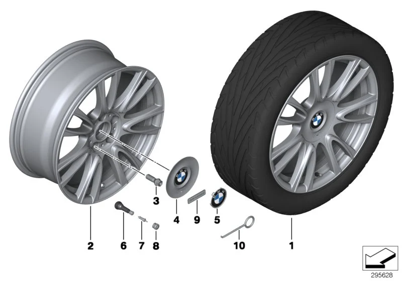 BMW Nabenabdeckung silber F06 F12 F13 F30 F31 F32 F33 F36 36137849424