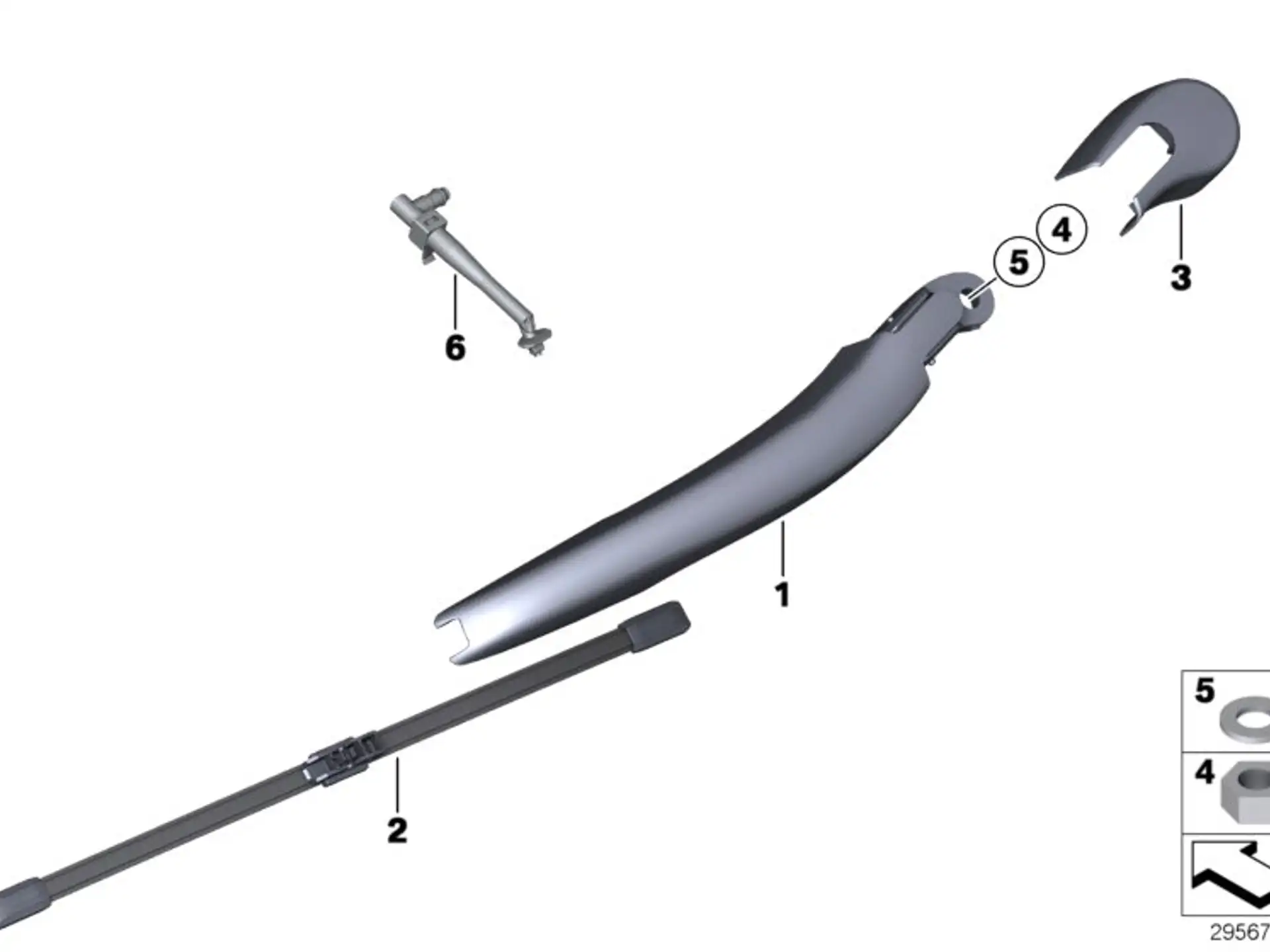 BMW Wischarm Heckscheibe F31 61627312792