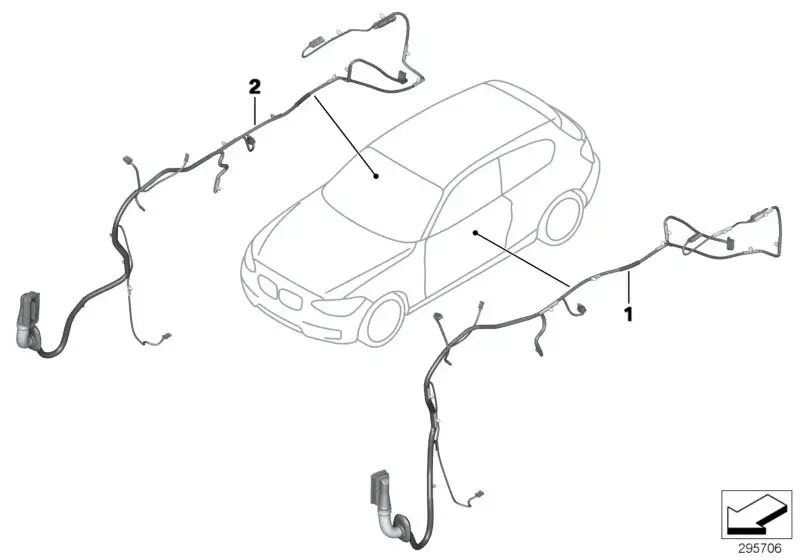 BMW Kabelsatz Fahrerseite F22 F23 61129340988 - Bildposition 01