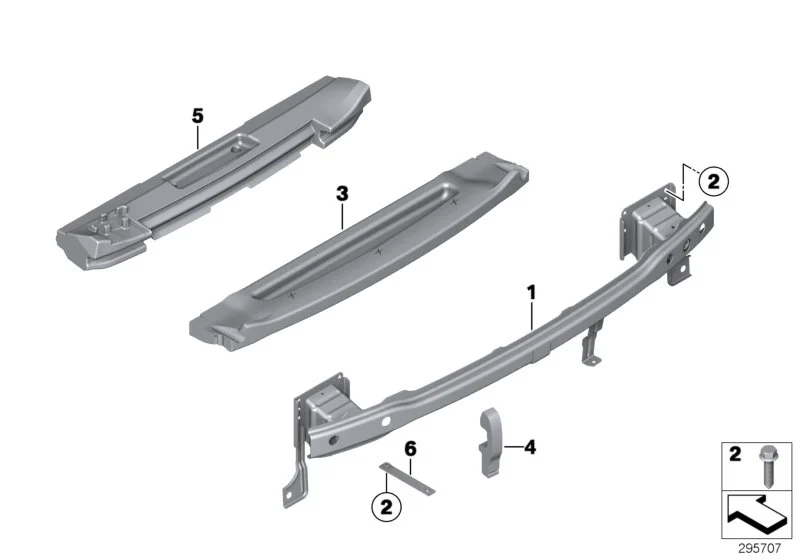 BMW Träger Stossfänger hinten R56 R57 R58 R59 51122751305