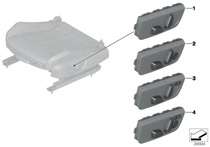 BMW Schalter Sitzverstellung Beifahrer F20 F30 F31 F34 F36 613193