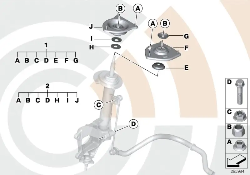 BMW Reparatursatz Stützlager R50 R52 R53 31352318480