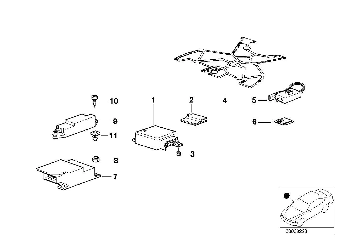 BMW Aufprallsensor Seitenairbag E36 E38 E39 E46 65776902054