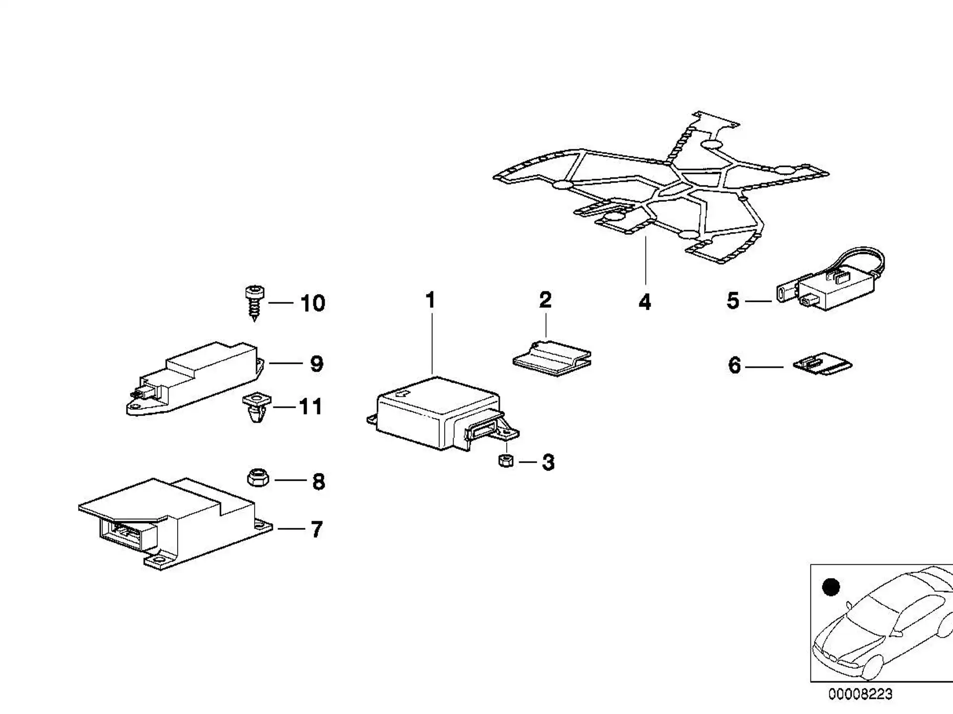 BMW Aufprallsensor Seitenairbag E36 E38 E39 E46 65776902054