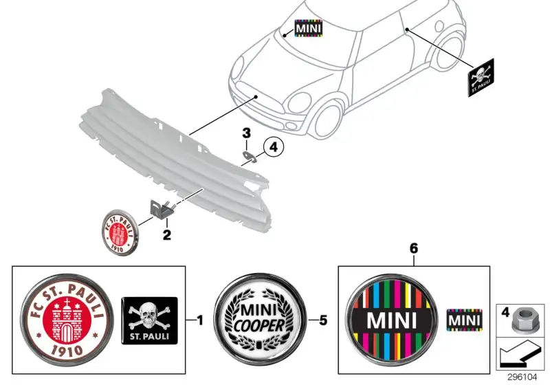 BMW Halter R55 R56 R57 R58 R59 51147248881 - MINI