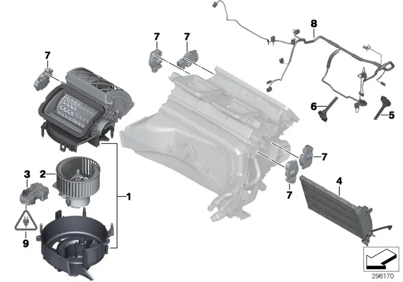 BMW Kabelsatz Heiz-/Klimagerät F25 F26 64119234933