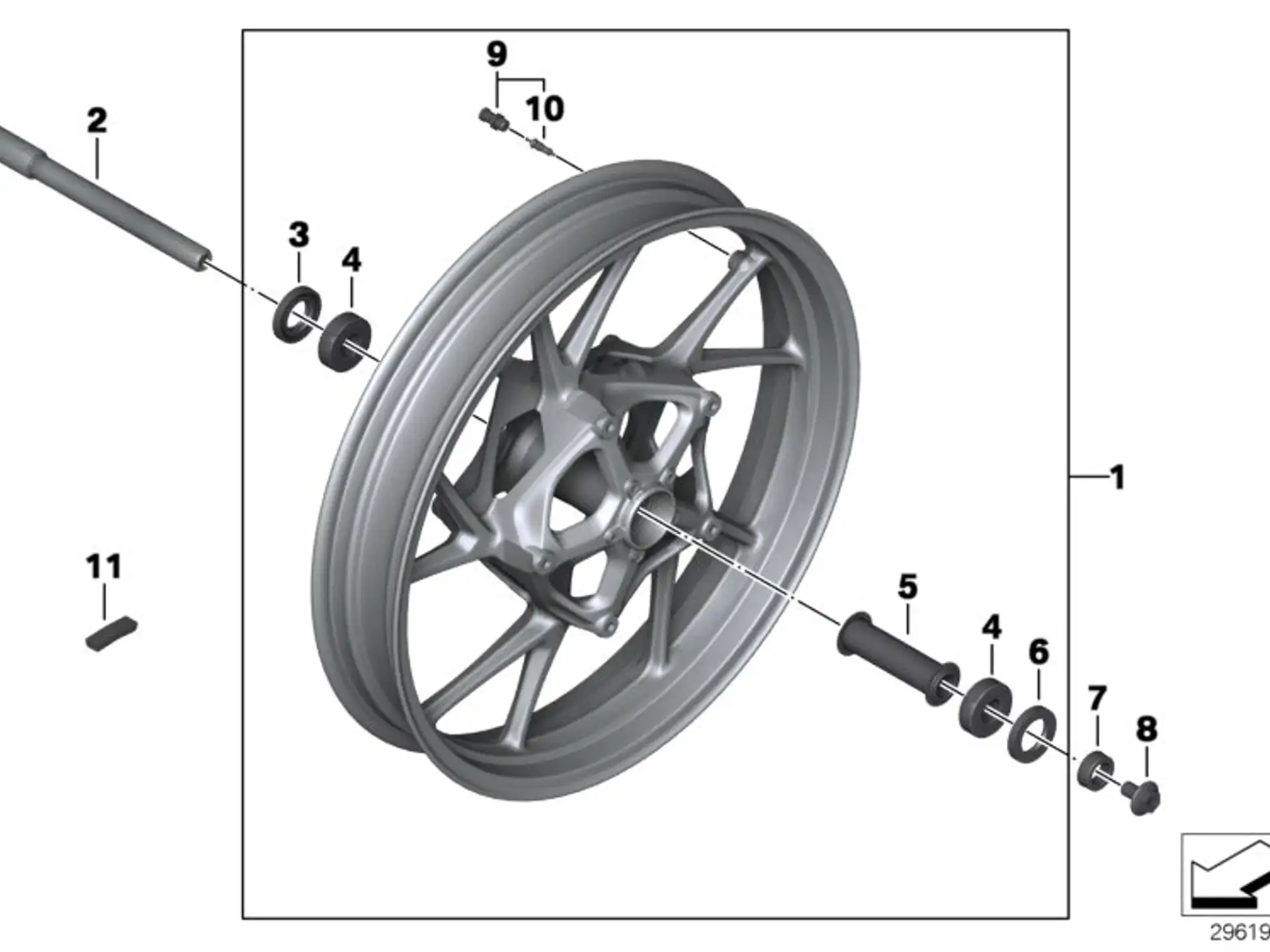 BMW Distanzbuchse aussen K50 K51 K70 K72 K73 K75 36317653136