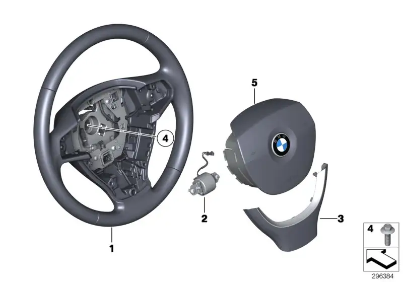 BMW Lenkradkranz Leder F01 F02 F04 F07 F10 F11 32336790886 - 5er,