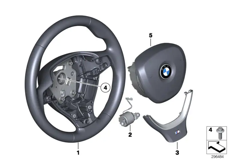 BMW M Sportlenkrad Leder Spurverlassensw. F01 F02 F04 F07 F10 F11
