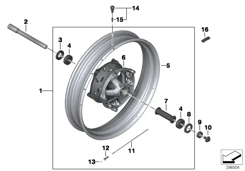BMW Kreuzspeichenrad schwarz vorn K50 K51 36318528530 - Bildposit