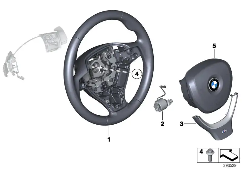 BMW M Sportlenkrad Leder Schaltwippen F01 F02 F06 F07 F10 F11 F12