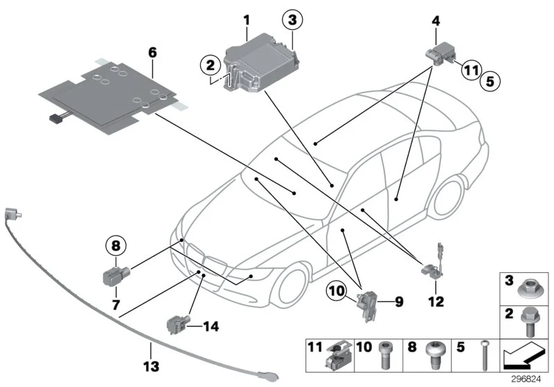 BMW Sensormatte Beifahrersitzerkennung E87 E90 E91 E92 65779153119