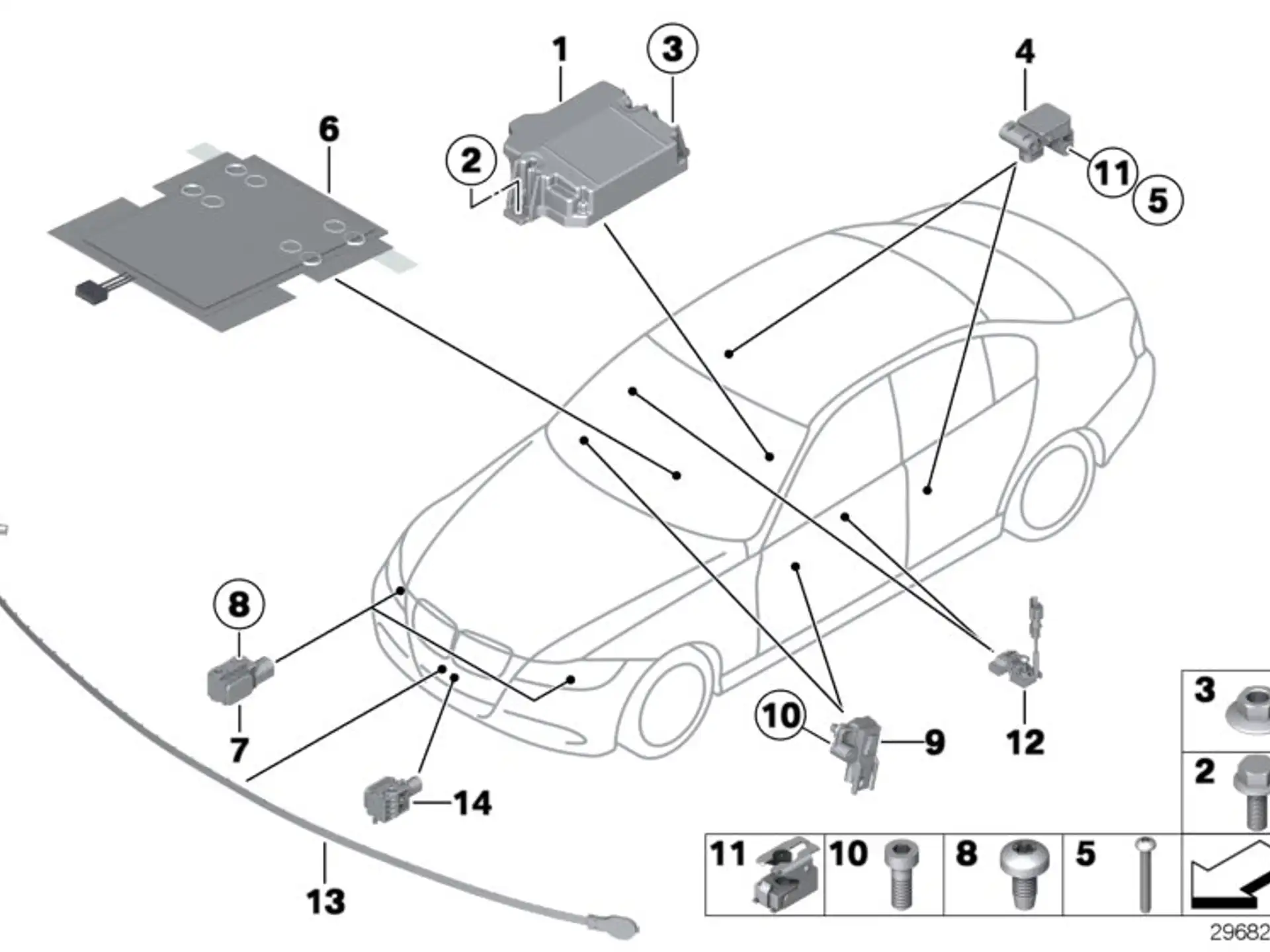 BMW Sensormatte Beifahrersitzerkennung E87 E90 E91 E92 65779153119