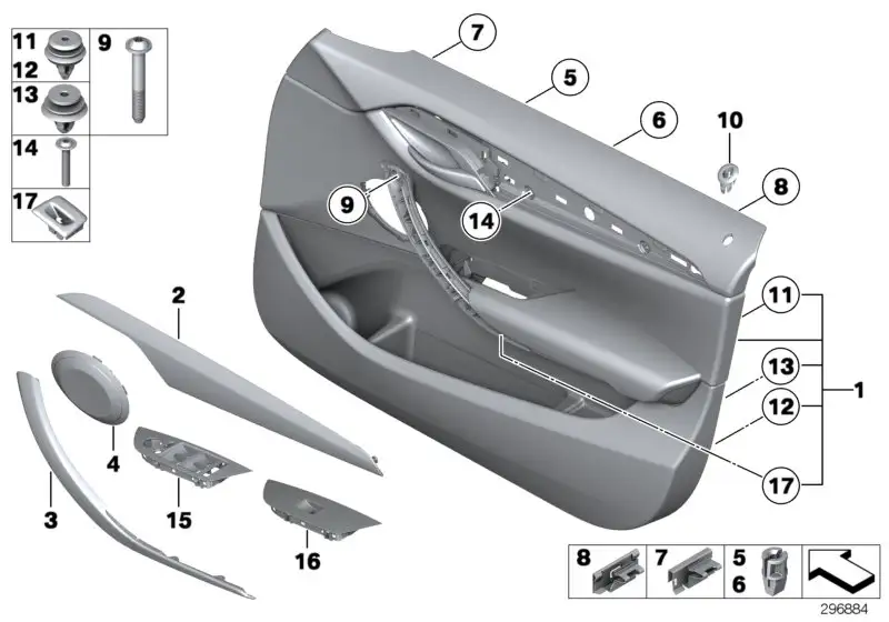 BMW Blende Verriegelungsknopf rechts E84 E87 51417122660 - 1er E8