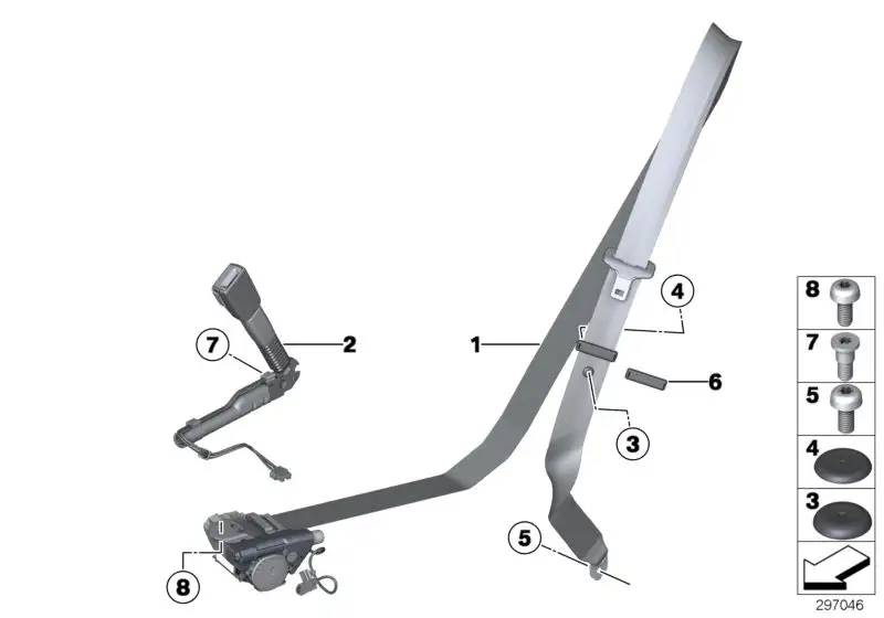 BMW Obergurt vorn links F12 F13 72117314135